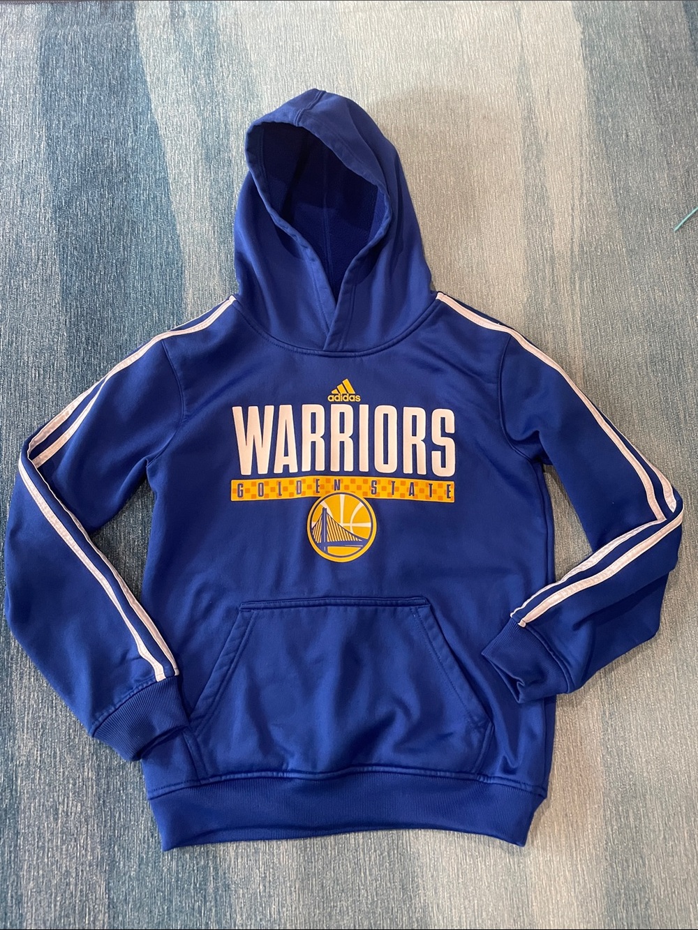 adidas Royal Blue Golden State Warriors Pullover Hoodie